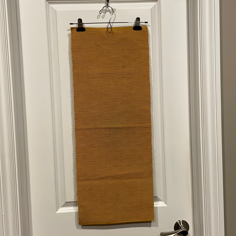 Mustard colour table runner.